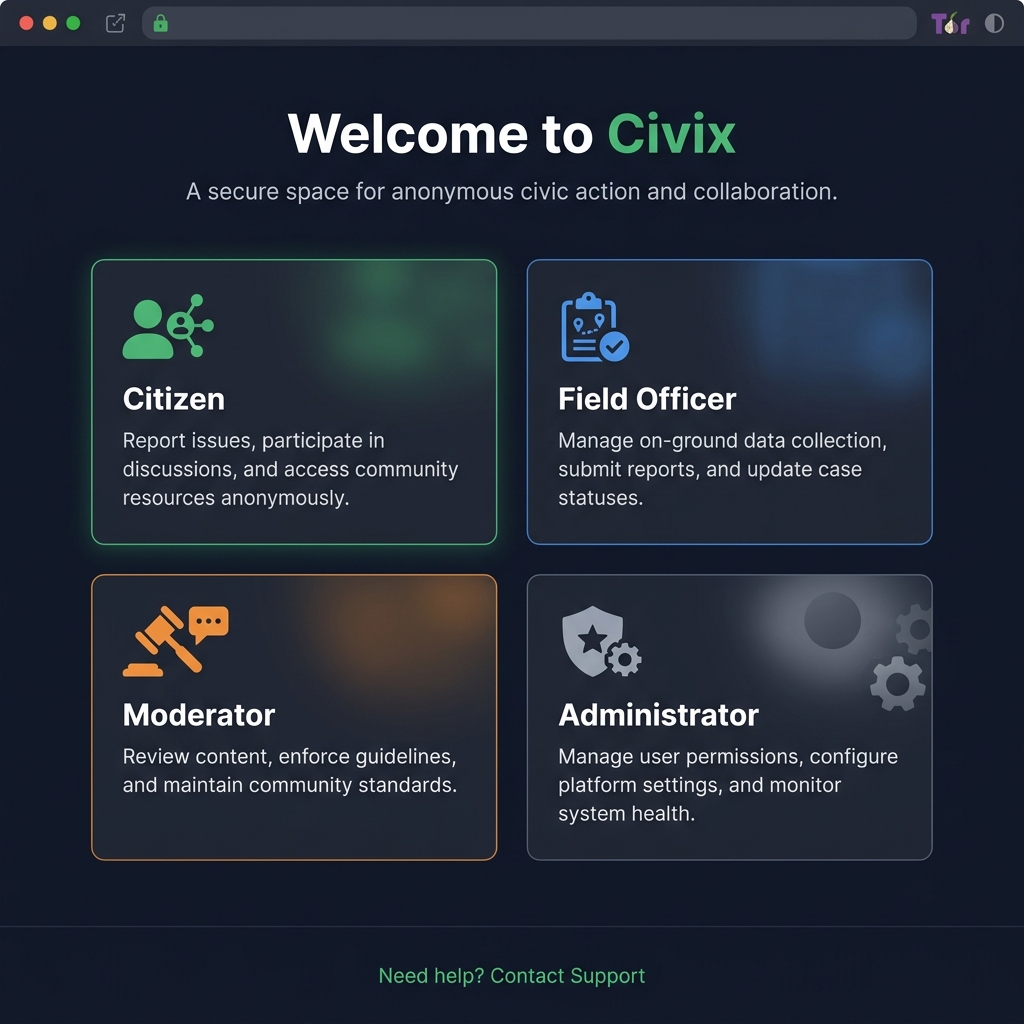 Civix platform screenshot